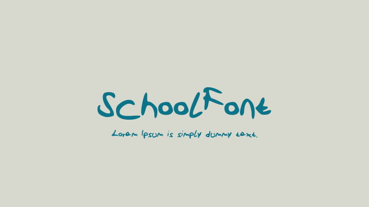 SchoolFont Font