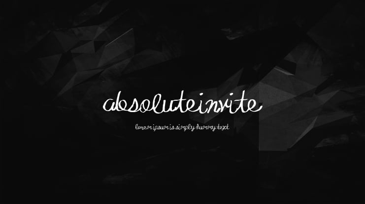 AbsoluteInvite Font