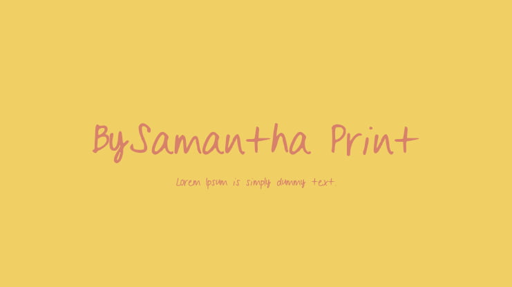 BySamantha_Print Font