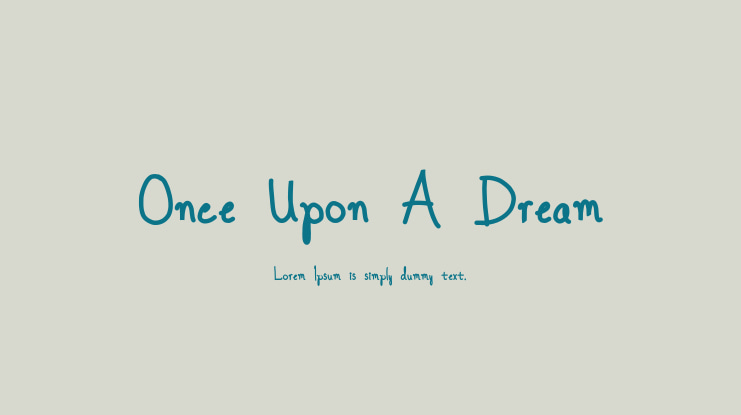 Once Upon A Dream Font Family