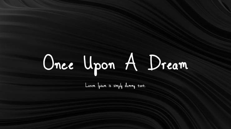Once Upon A Dream Font Family