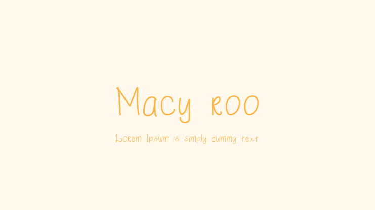 Macy roo Font