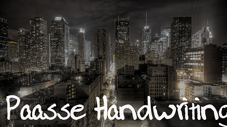 Paasse Handwriting Font