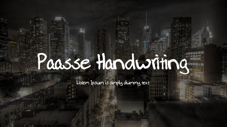 Paasse Handwriting Font