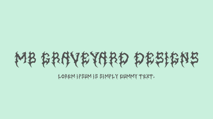 MB Graveyard Designs Font