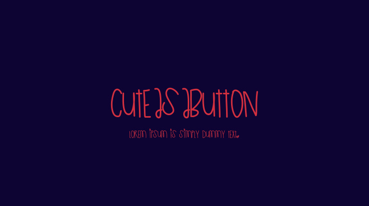 CuteAsAButton Font