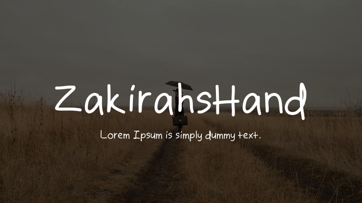 ZakirahsHand Font Family