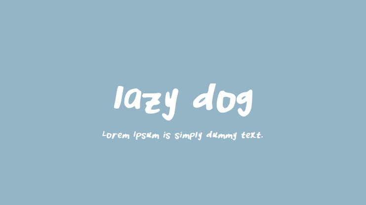 lazy_dog Font