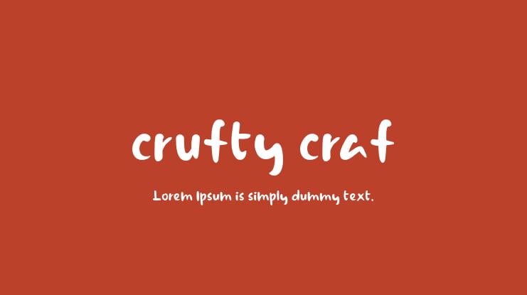 crufty craf Font