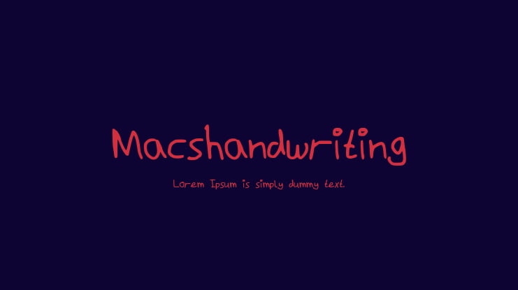 Macshandwriting Font
