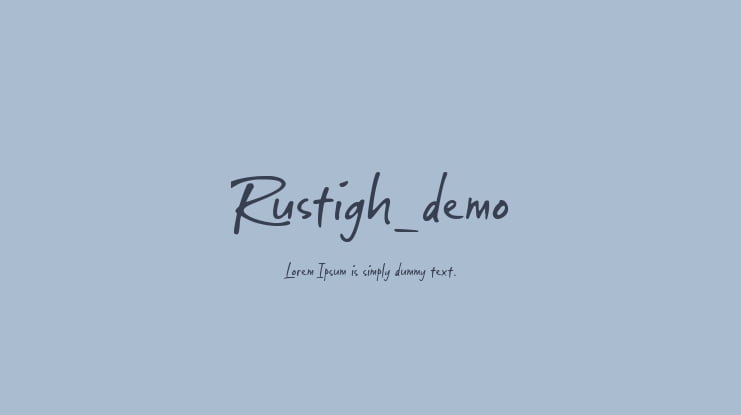 Rustigh_demo Font