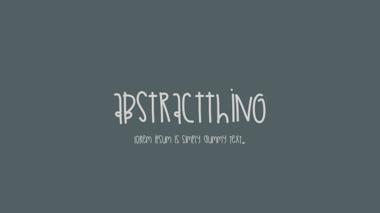 AbstractThing Font