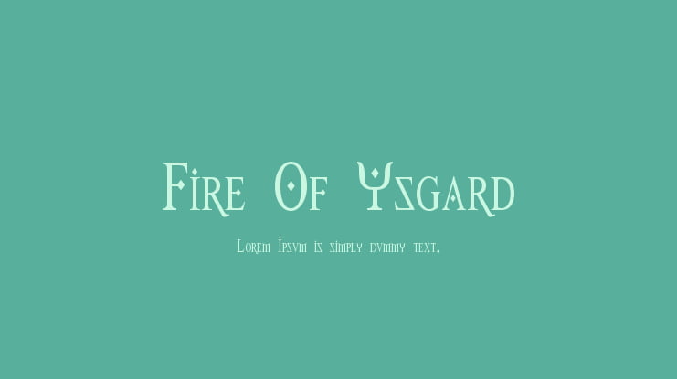 Fire Of Ysgard Font Family
