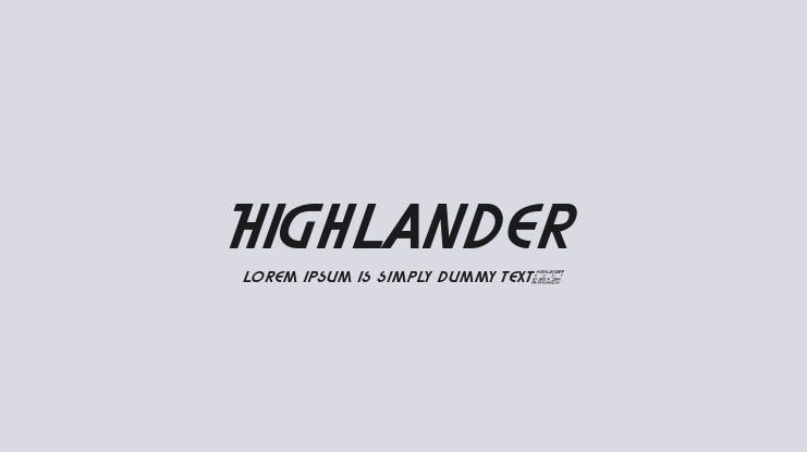 Highlander Font