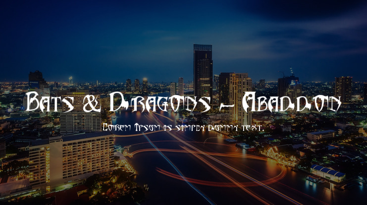 Bats & Dragons - Abaddon Font
