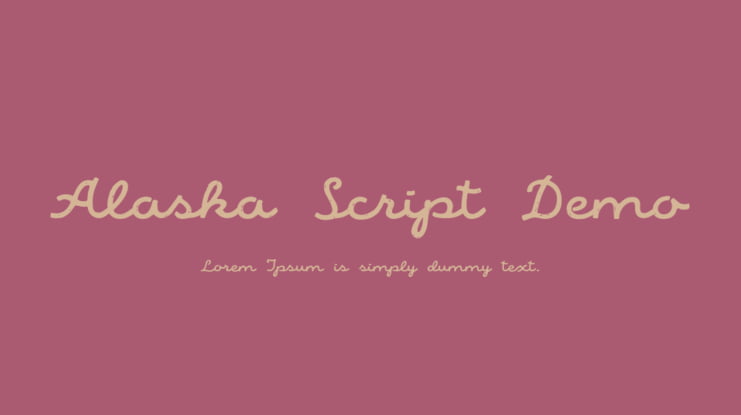 Alaska Script Demo Font