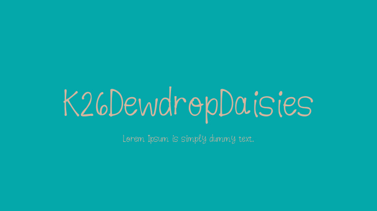 K26DewdropDaisies Font