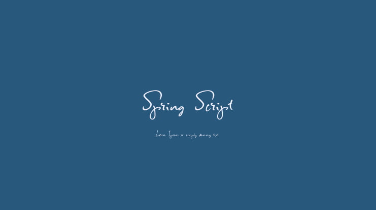 Spring Script Font