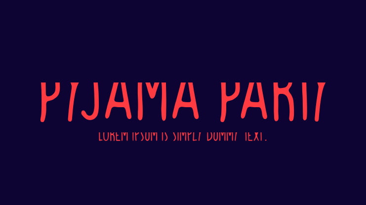Pyjama Party Font