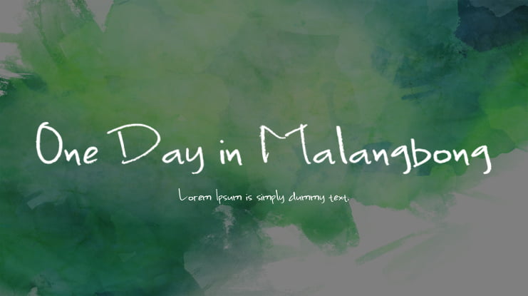 One Day in Malangbong Font