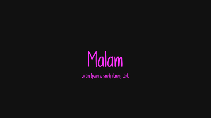 Malam Font