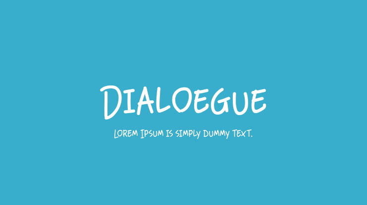 Dialoegue Font