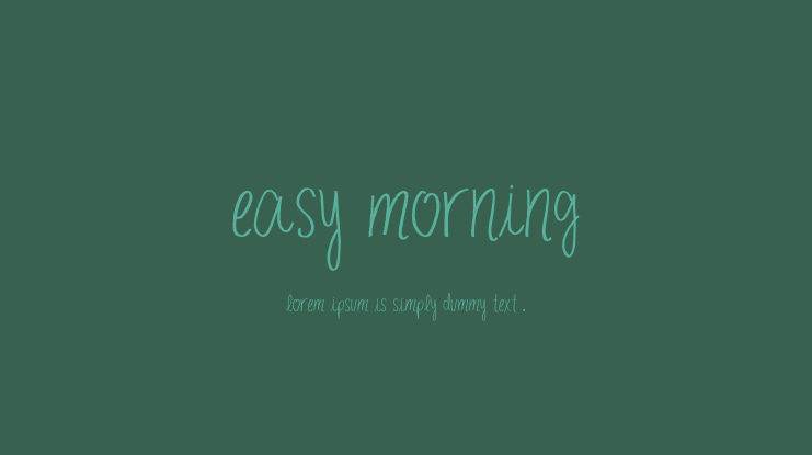 easy morning Font