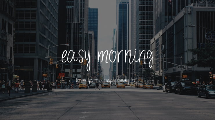 easy morning Font