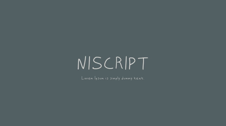NISCRIPT Font
