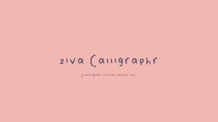 ziva Calligraphr Font