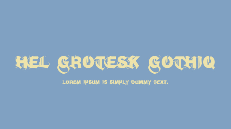 Hel Grotesk Gothiq Font