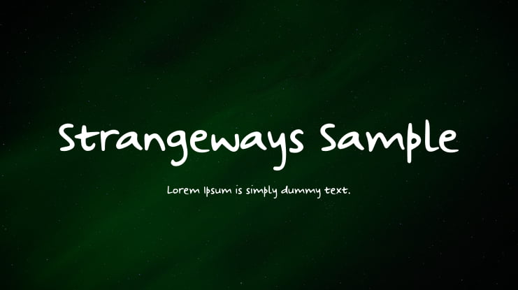 Strangeways Sample Font Family