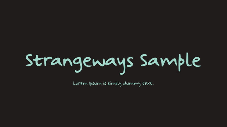 Strangeways Sample Font Family