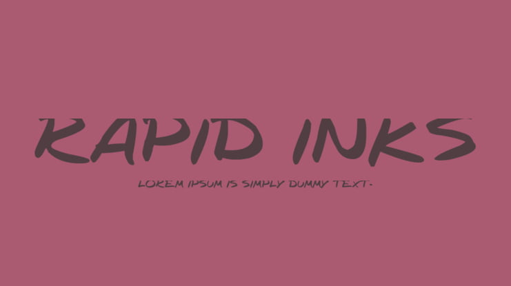 Rapid Inks Font
