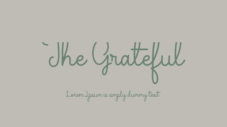 The Grateful 1 Font Family