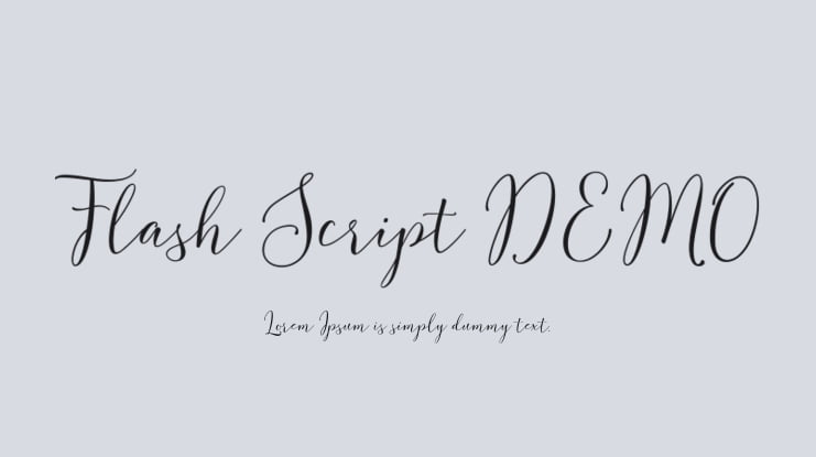 Flash Script DEMO Font