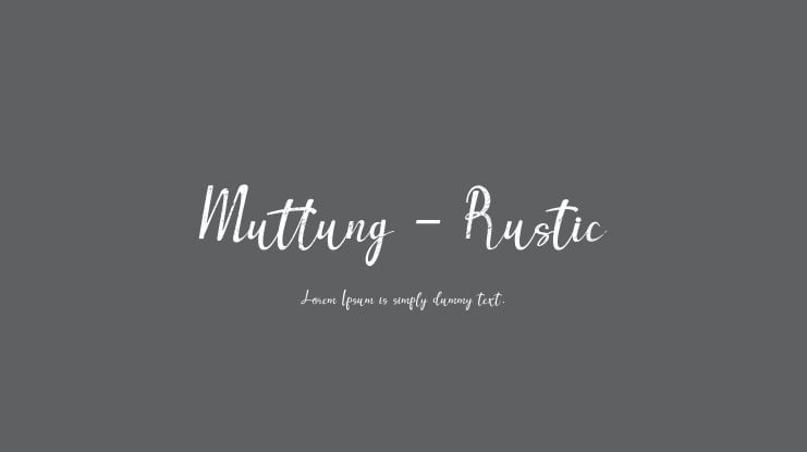 Muttung - Rustic Font Family