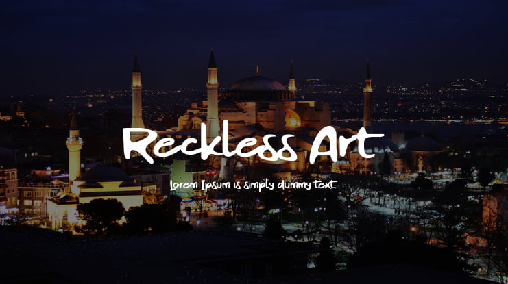 Reckless Art Font