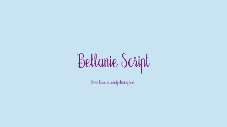 Bellanie Script Font