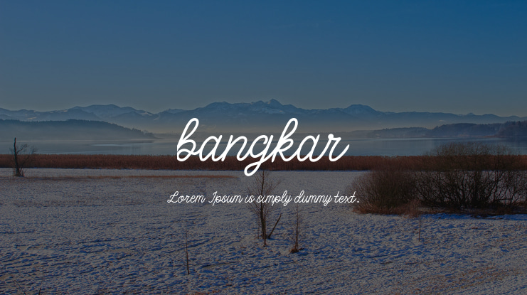 bangkar Font