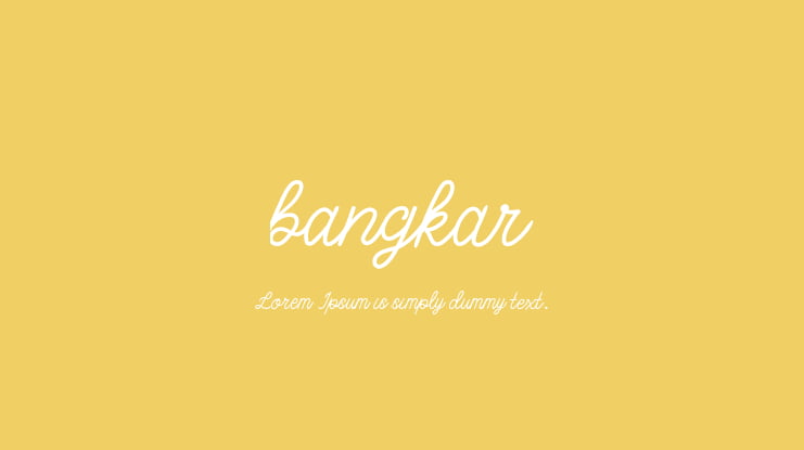 bangkar Font