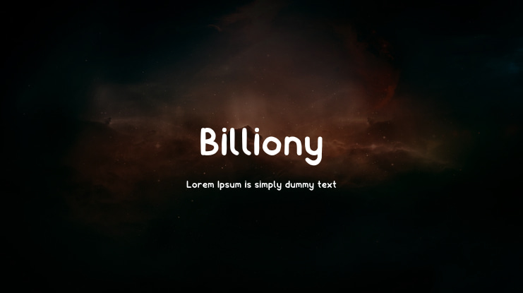 Billiony Font