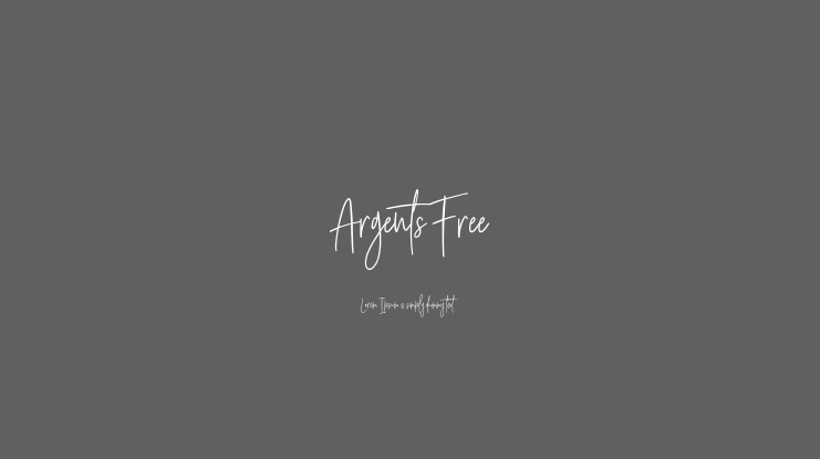 Argents Free Font