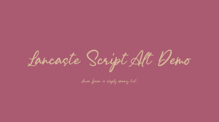 Lancaste Script Alt Demo Font Family