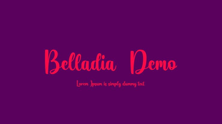 Belladia-Demo Font
