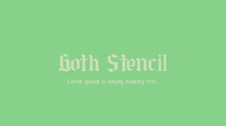 Goth Stencil Font Family