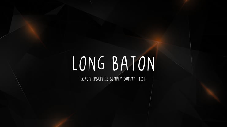 Long Baton Font