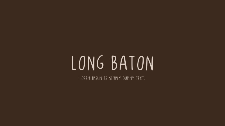 Long Baton Font