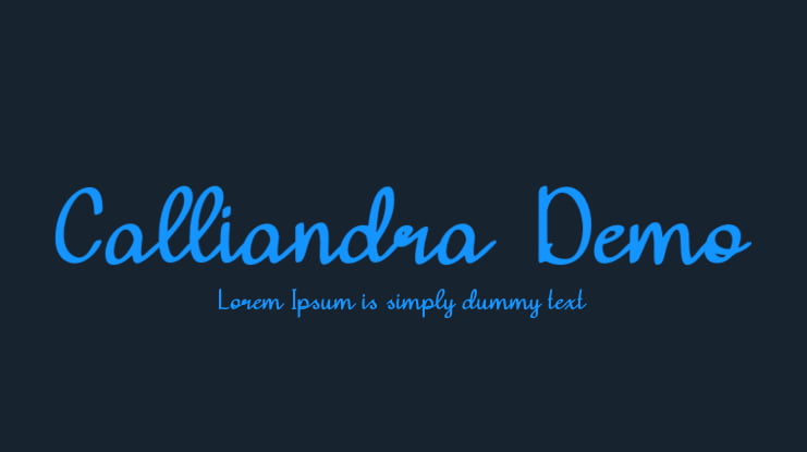 Calliandra-Demo Font