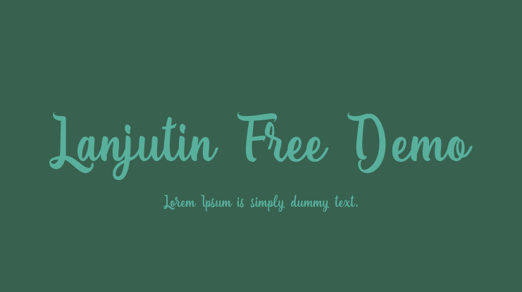 Lanjutin Free Demo Font